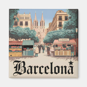 Barcelona Spanien Vintag Magnet