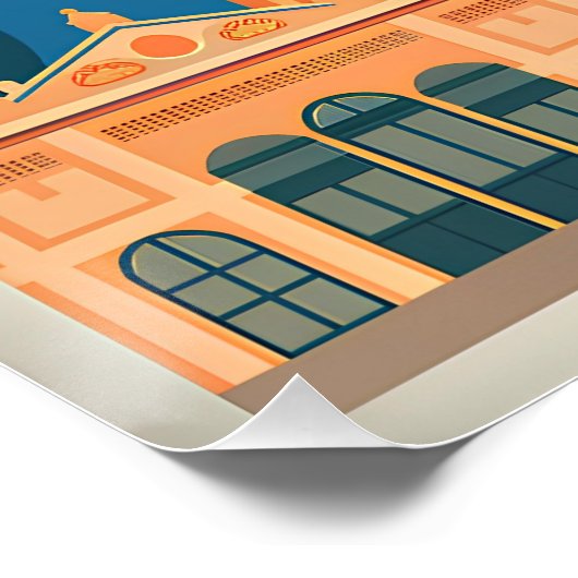 Barcelona Spanien Vintag Poster (Ecke)