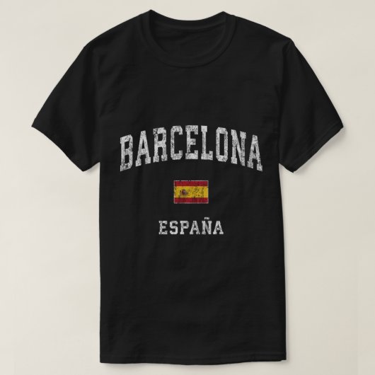 Barcelona Spanien Vintag Sportdesign Pul T-Shirt (Design vorne)