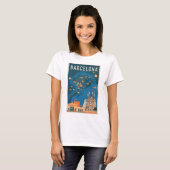 Barcelona Spanien Vintag T-Shirt (Vorne ganz)