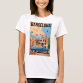 Barcelona Spanien Vintag T-Shirt (Vorderseite)