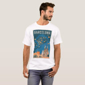 Barcelona Spanien Vintag T-Shirt (Vorne ganz)
