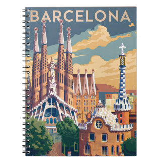 Barcelona Spanien vintage Notizblock