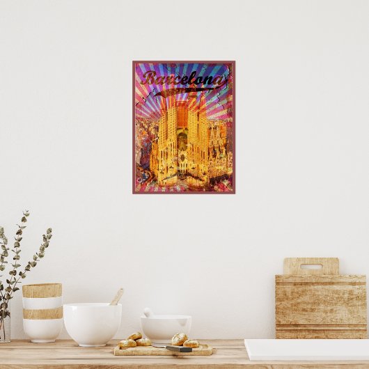 Barcelona, Spanien, Vintage Poster (Küche)