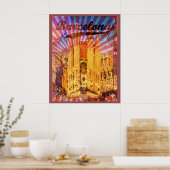 Barcelona, Spanien, Vintage Poster (Küche)