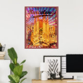 Barcelona, Spanien, Vintage Poster (Heimbüro)