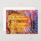 Barcelona, Spanien, Vintage Poster Postkarte (Vorne/Hinten)