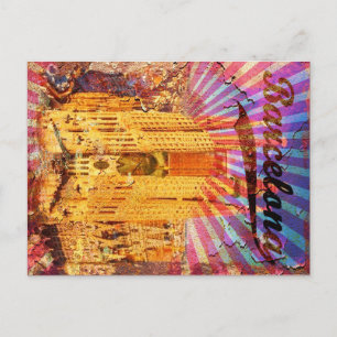 Barcelona, Spanien, Vintage Poster Postkarte