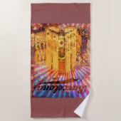 Barcelona, Spanien, Vintage Poster Strandtuch (Vorderseite)
