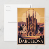 Barcelona Spanien vintage Postkarte (Vorne/Hinten)