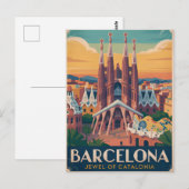 Barcelona Spanien vintage Postkarte (Vorne/Hinten)