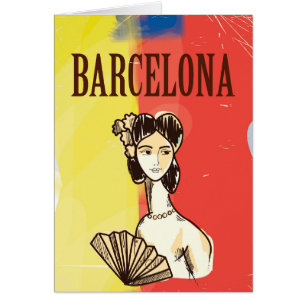 Barcelona Spanien Vintage-Reiseposter