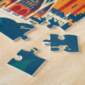 Barcelona Spanien Vintage-Reisepuzzle Puzzle (Seite)