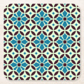 Barcelona Spanische Ziegelblätter mit Star Rechteckiger Pappuntersetzer (Vorderseite)