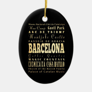 Barcelona-Stadt der Spanien-Typografie-Kunst Keramikornament