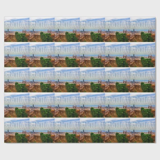 Barcelona-Stadt Geschenkpapier (Flach)