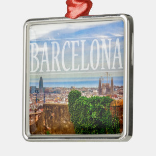 Barcelona-Stadt Ornament Aus Metall
