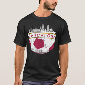 Barcelona Stadt Skyline Fußball Sportfans Coole Fr T-Shirt