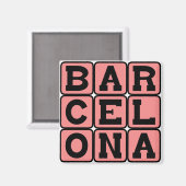 Barcelona, Stadt Spanien Magnet (Vorderseite/Rückseite)