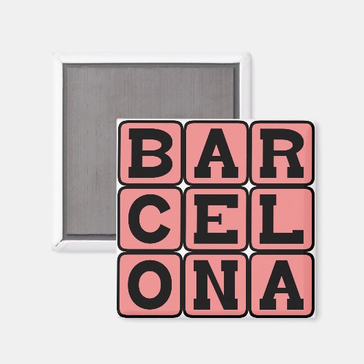 Barcelona, Stadt Spanien Magnet (Vorderseite/Rückseite)