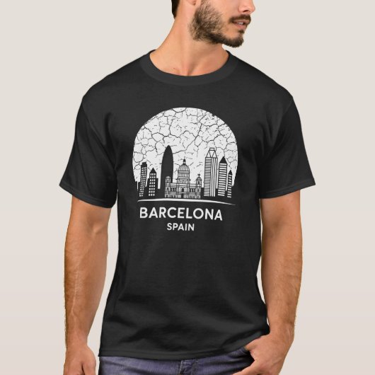 Barcelona Stadt Spanien T-Shirt (Vorderseite)