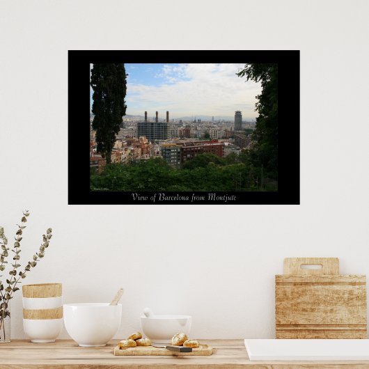 Barcelona Stadtbesichtigung Poster (Küche)