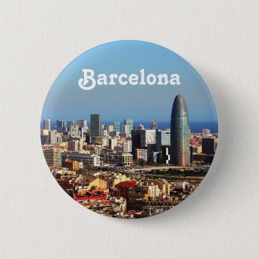 Barcelona-Stadtbild Button (Vorderseite)