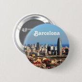 Barcelona-Stadtbild Button (Vorne & Hinten)
