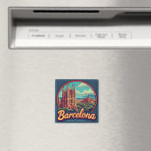 🧲 Barcelona-Städtereise-Erinnerung Spanien 🌴 Magnet (In Situ (Geschirrspüler))
