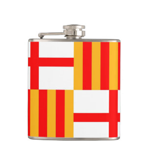 Barcelona-Stadtflagge Spanien Flachmann