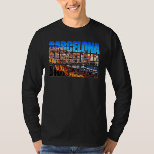 Barcelona Stadtfotografie Spanien Reise Urlaub T-Shirt