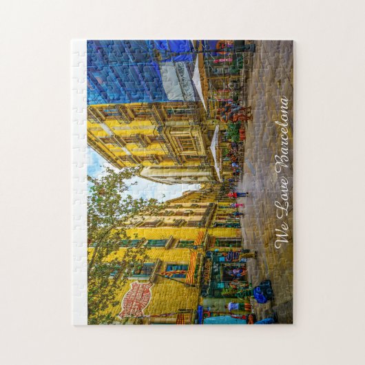 Barcelona Street Scene. Jigsaw Puzzle (Vertikal)