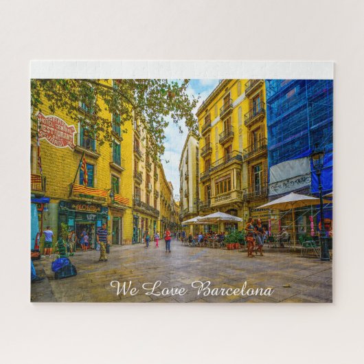Barcelona Street Scene. Jigsaw Puzzle (Horizontal)