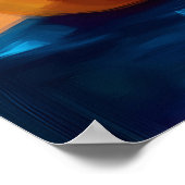 Barcelona Teddy Fauvist Sunset Skyline Print Poster (Ecke)