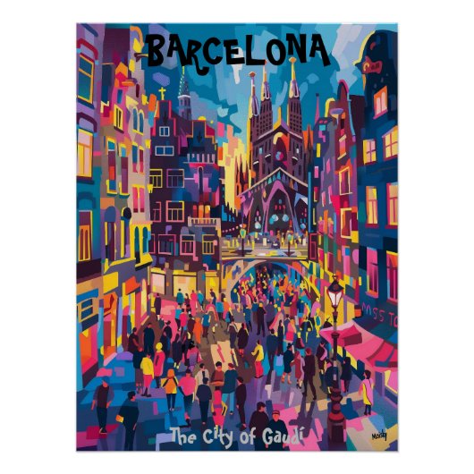 Barcelona: The City of Gaudí - Arte Contemporáneo Poster (Vorderseite)