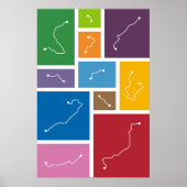 Barcelona - Transitpaletten Poster (Vorne)