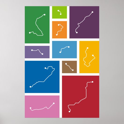 Barcelona - Transitpaletten Poster (Vorne)