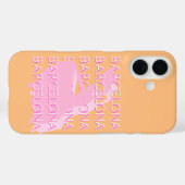 Barcelona Travel Art, Spanien, Orange, Pink Case-Mate iPhone Hülle (Rückseite (Horizontal))