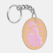 Barcelona Travel Art, Spanien, Orange, Pink Schlüsselanhänger (Vorderseite links)