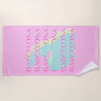 Barcelona Travel Art, Spanien Reisen Kunst, Rosa