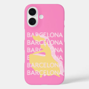 Barcelona Travel Art, Spanien, Travel Art, Pink iPhone 16 Hülle