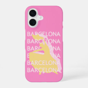 Barcelona Travel Art, Spanien, Travel Art, Pink iPhone 16 Hülle