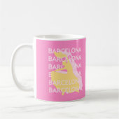 Barcelona Travel Art, Spanien, Travel Art, Pink Kaffeetasse (Links)