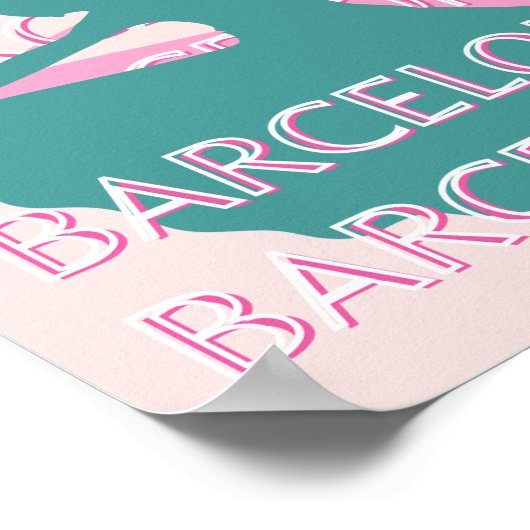 Barcelona Travel Art, Spanien, Travel Art Poster (Ecke)