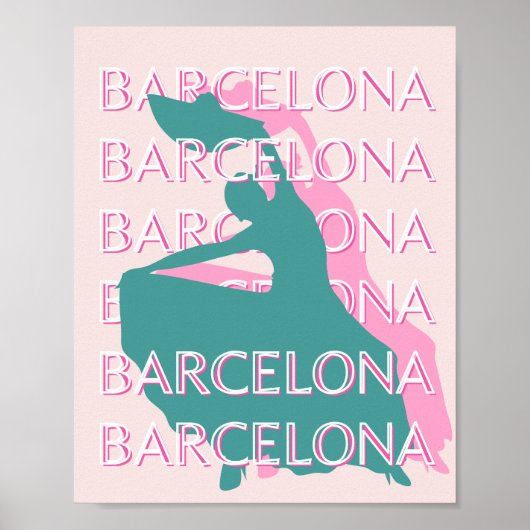 Barcelona Travel Art, Spanien, Travel Art Poster (Vorne)