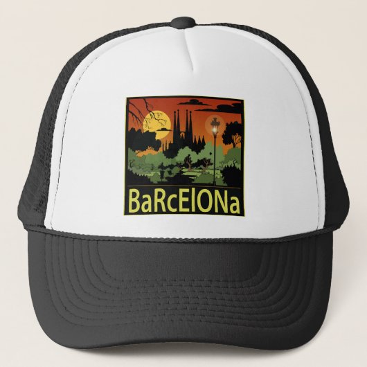 Barcelona Truckerkappe (Vorderseite)