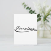 barcelona typografisch postkarte (Stehend Vorderseite)