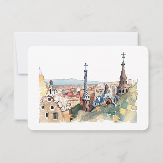 Barcelona UAWG Antwort auf Hochzeitseinlage Zielor Einladung (Rückseite)