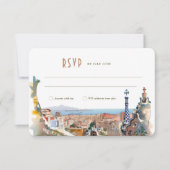 Barcelona UAWG Antwort auf Hochzeitseinlage Zielor Einladung (Vorderseite)