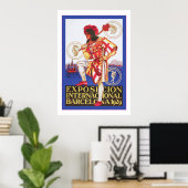 Barcelona - Vintage spanische Exposition Poster (Heimbüro)